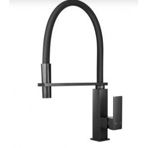 Aqua Matte Black Square Kitchen Sink Mixer